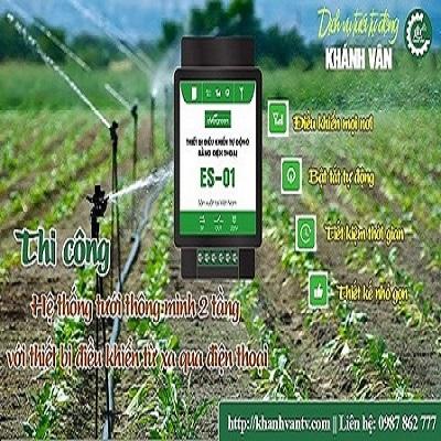 Thi công hệ thống tưới tự động 2 tầng với thiết bị điều khiển từ xa